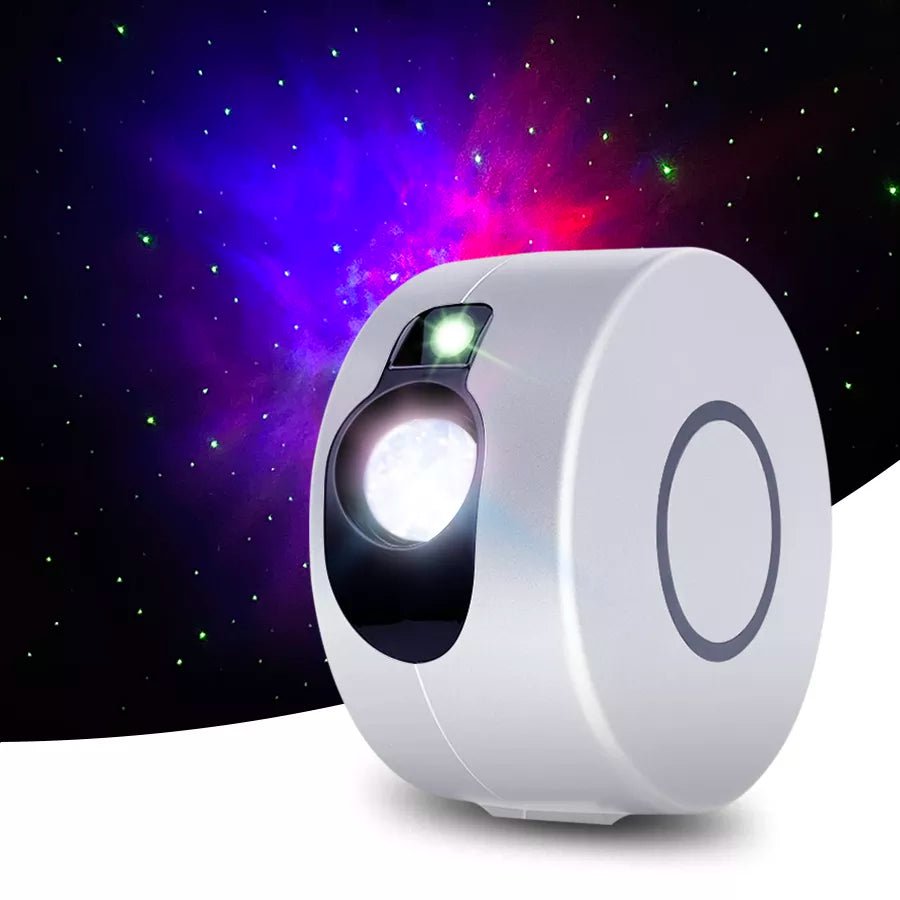 Dynamic Galaxy Star Projector: Colorful Nebula Cloud Night Light for Bedroom, Games Room, Party White no BT
