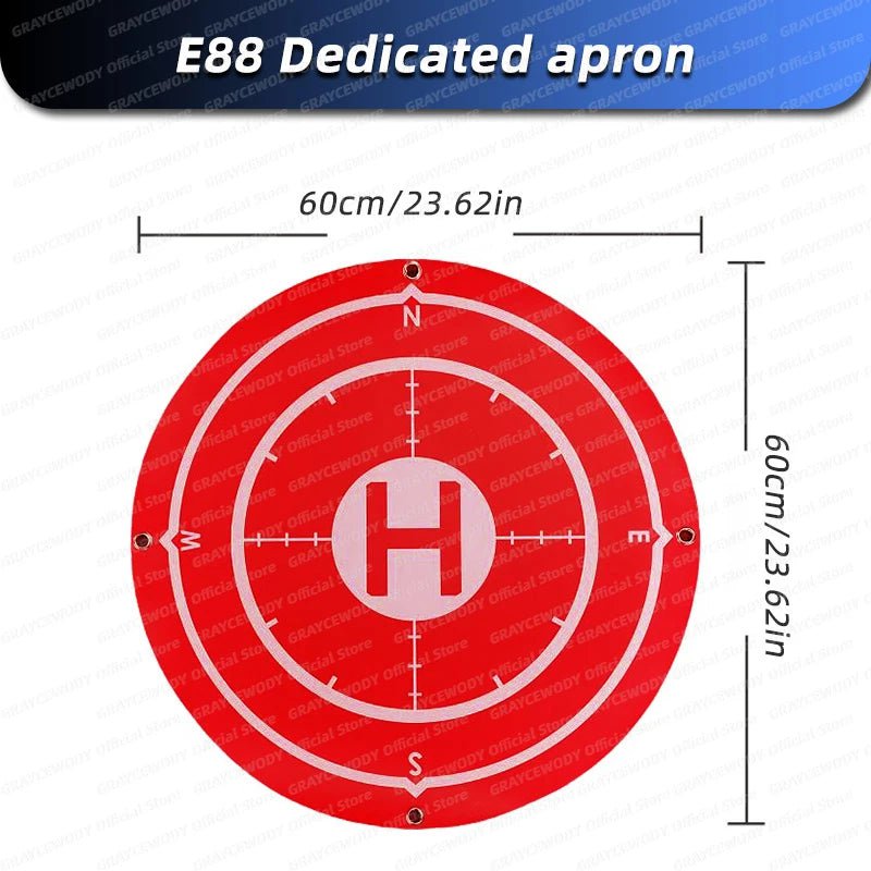 E88Pro 4K Dual Camera RC Drone: Foldable Helicopter Dedicated-apron-Red