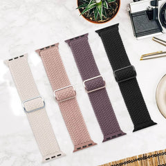 Elastic Nylon Braided Solo Loop Band for Apple Watch Series