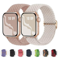 Elastic Nylon Braided Solo Loop Band for Apple Watch Series