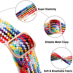 Elastic Nylon Braided Solo Loop Band for Apple Watch Series