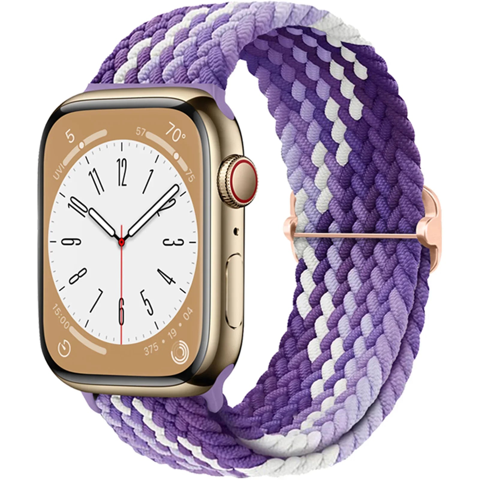 Elastic Nylon Braided Solo Loop Band for Apple Watch Series Grape Purple / 42mm 44mm 45mm 49mm