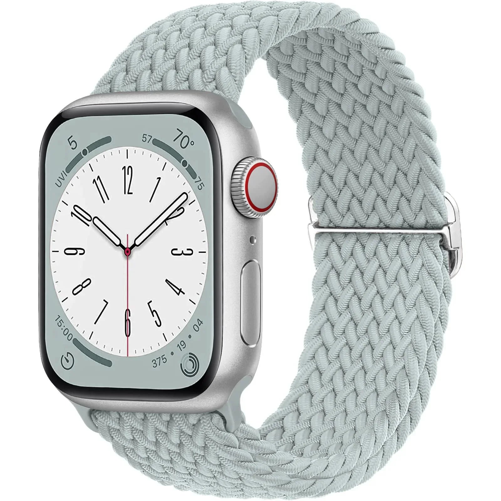 Elastic Nylon Braided Solo Loop Band for Apple Watch Series Light Blue / 42mm 44mm 45mm 49mm