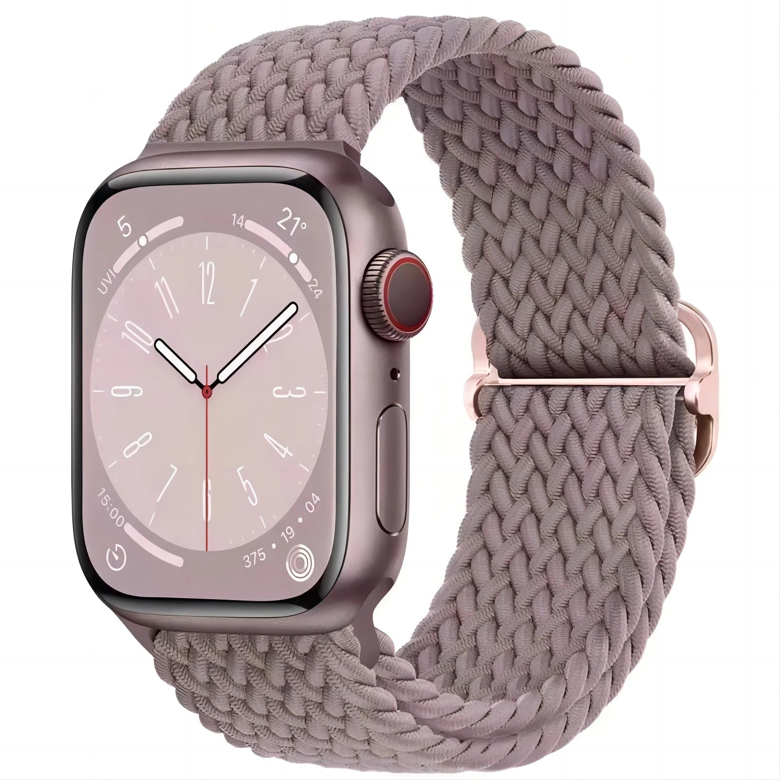 Elastic Nylon Braided Solo Loop Band for Apple Watch Series Light Purple / 42mm 44mm 45mm 49mm
