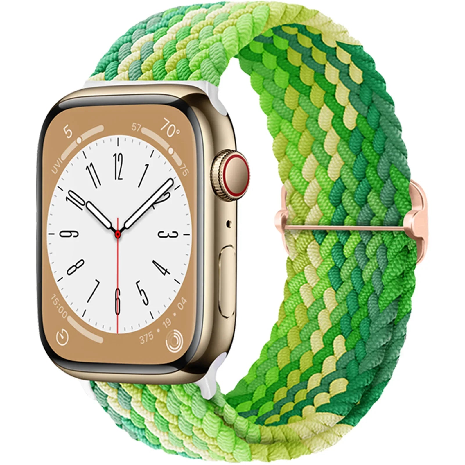 Elastic Nylon Braided Solo Loop Band for Apple Watch Series Lime Green / 38mm 40mm 41mm
