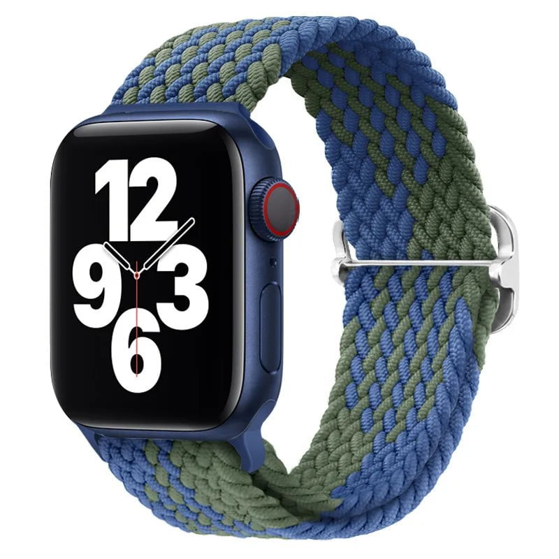 Elastic Nylon Braided Solo Loop Band for Apple Watch Series ZGreenU / 42mm 44mm 45mm 49mm