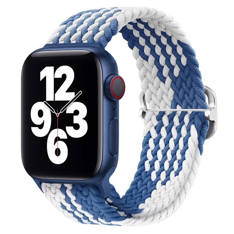 Elastic Nylon Braided Solo Loop Band for Apple Watch Series ZUW / 42mm 44mm 45mm 49mm