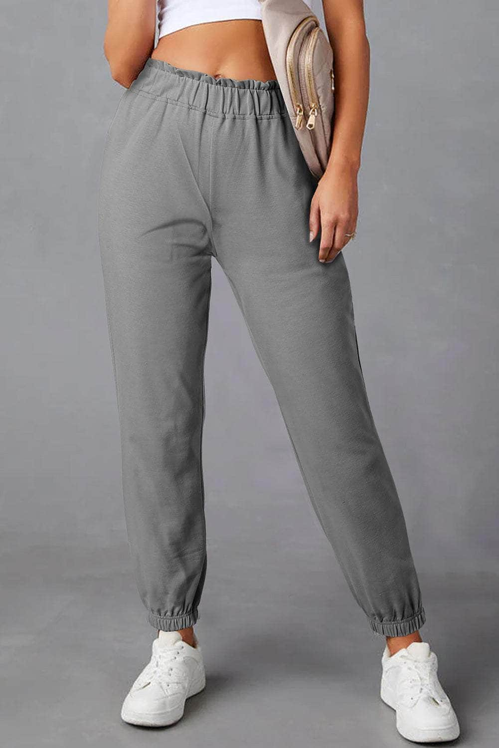 Elastic Waist Joggers Cloudy Blue / S