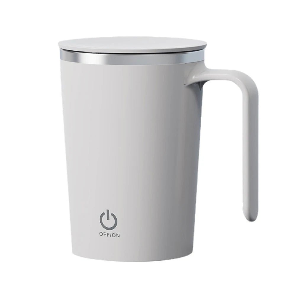 Electric Coffee Mixing Cup - Automatic Stirring Milk Mug with Stainless Steel Rotating Magnetic Water Cups, USB Charging Milkshake Cup