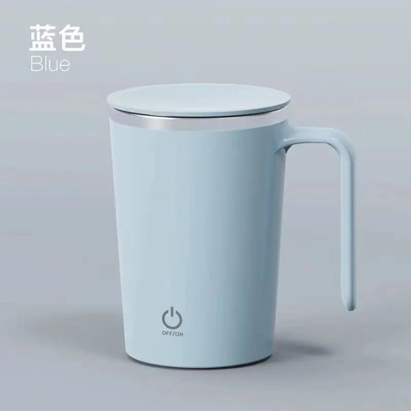 Electric Coffee Mixing Cup - Automatic Stirring Milk Mug with Stainless Steel Rotating Magnetic Water Cups, USB Charging Milkshake Cup blue / 380ML