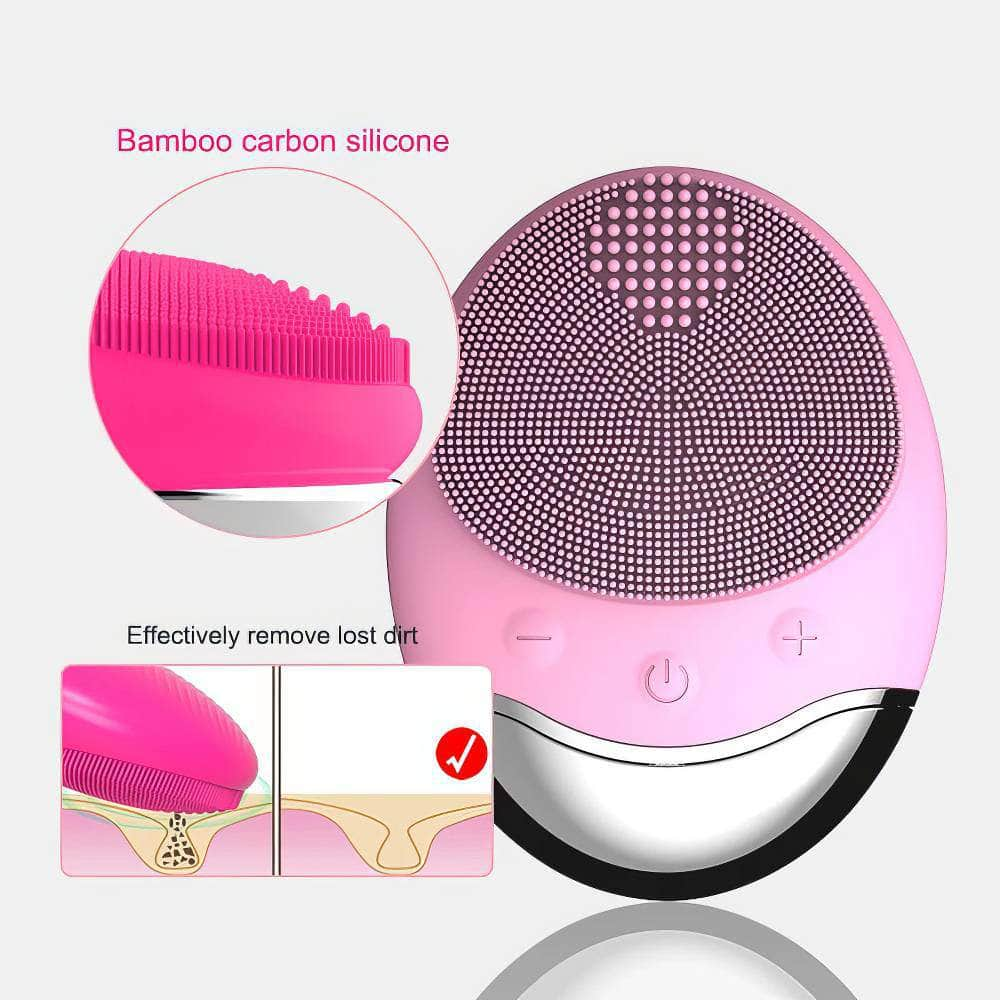 Electric Face Cleaner: Sonic Silicone Cleansing Brush, Ultrasonic Vibrating Massager