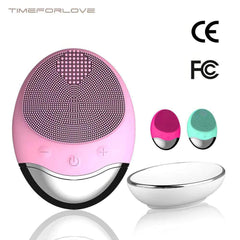 Electric Face Cleaner: Sonic Silicone Cleansing Brush, Ultrasonic Vibrating Massager