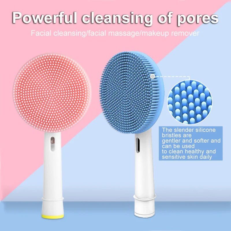 Electric Toothbrush Replacement & Facial Cleansing Brush Heads - Silicone Cleansing for Face Skin Care