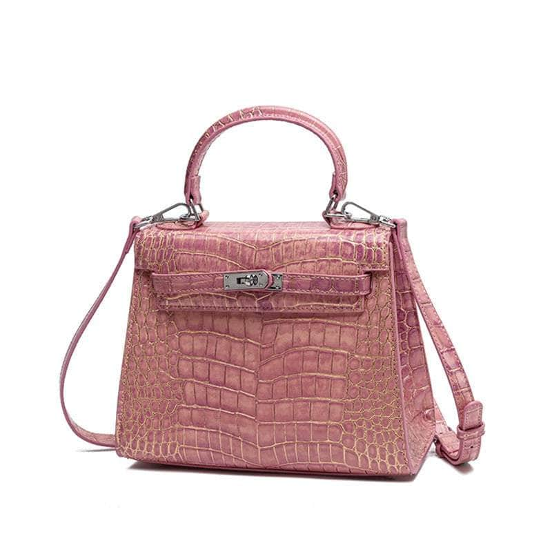 Elegant Alligator Patterned Handbag