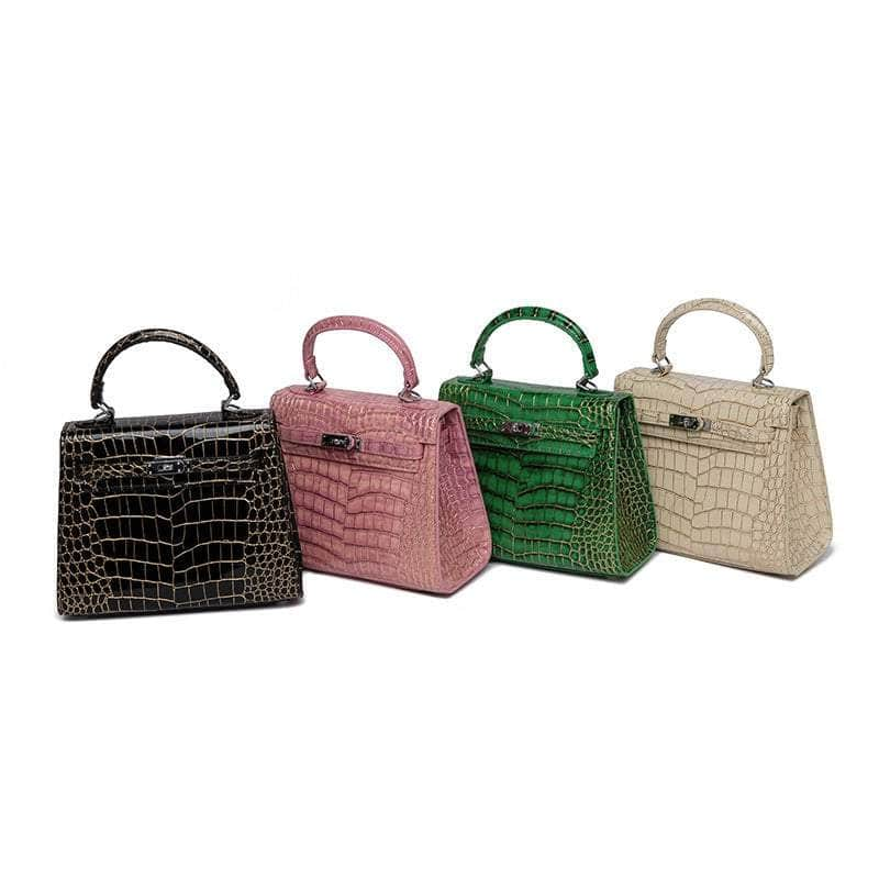 Elegant Alligator Patterned Handbag