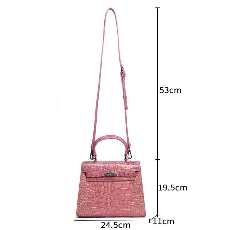 Elegant Alligator Patterned Handbag