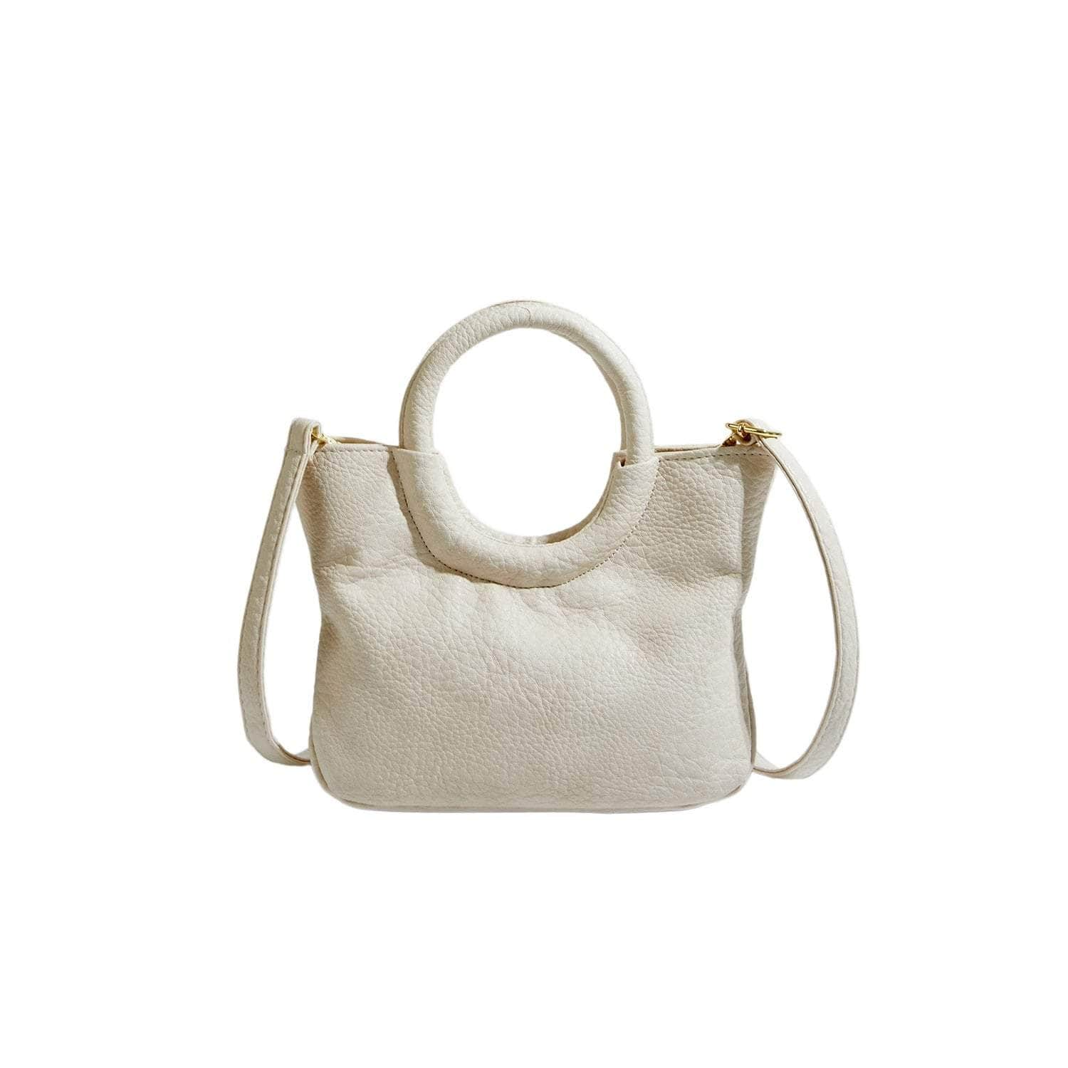 Elegant Circular Handle Shoulder Bag