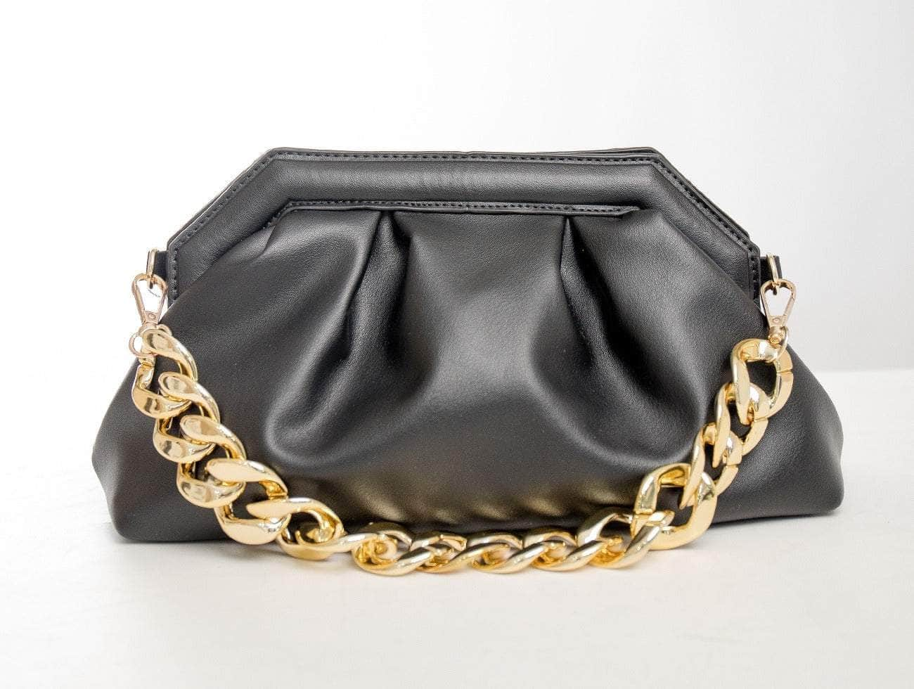 Elegant Clutch Shoulder Purse Black