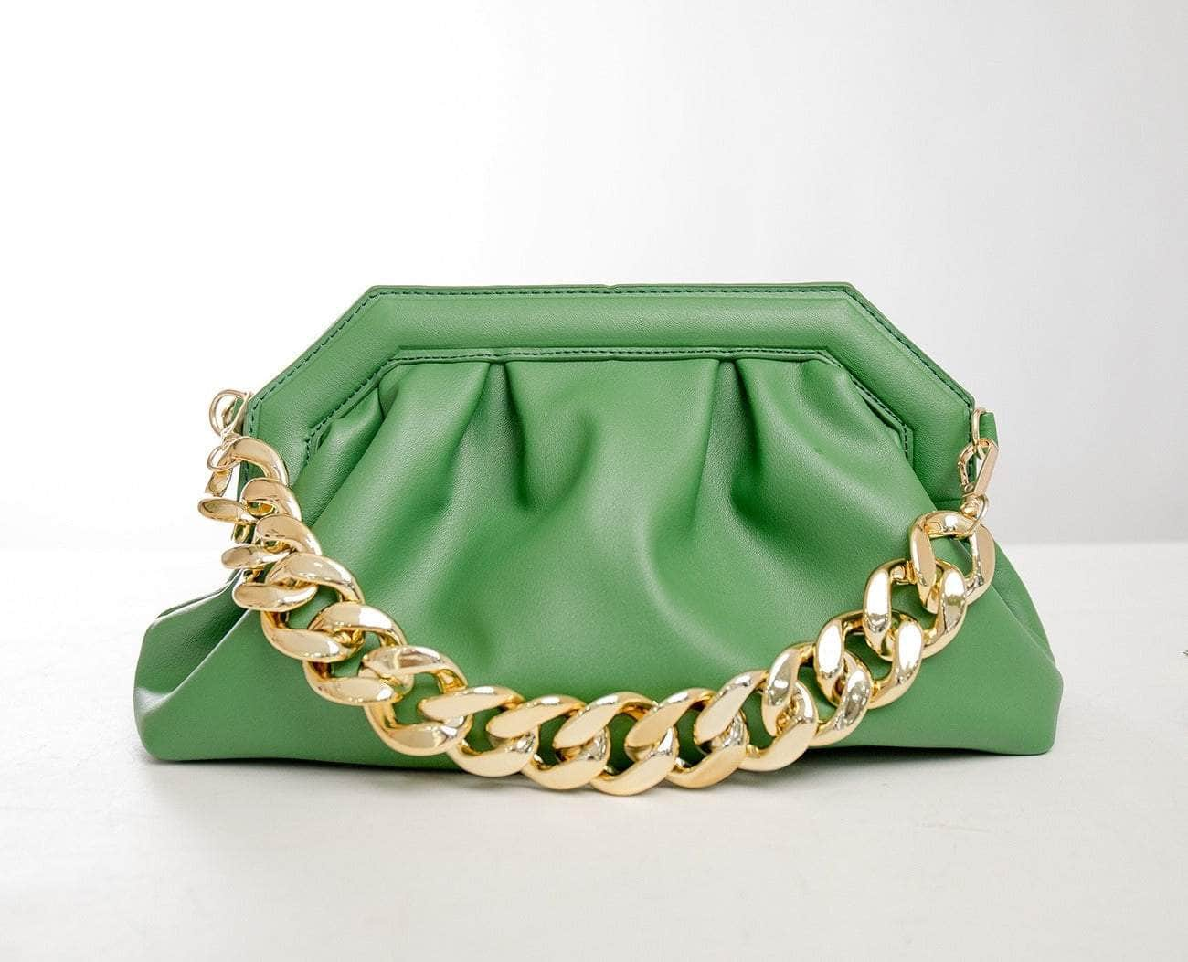 Elegant Clutch Shoulder Purse Green