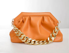 Elegant Clutch Shoulder Purse Orange