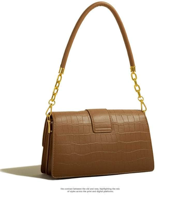 Elegant Croc Skin Handbag