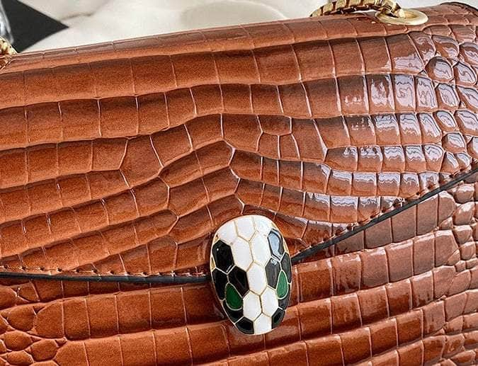 Elegant Croc Skin Leather Bag