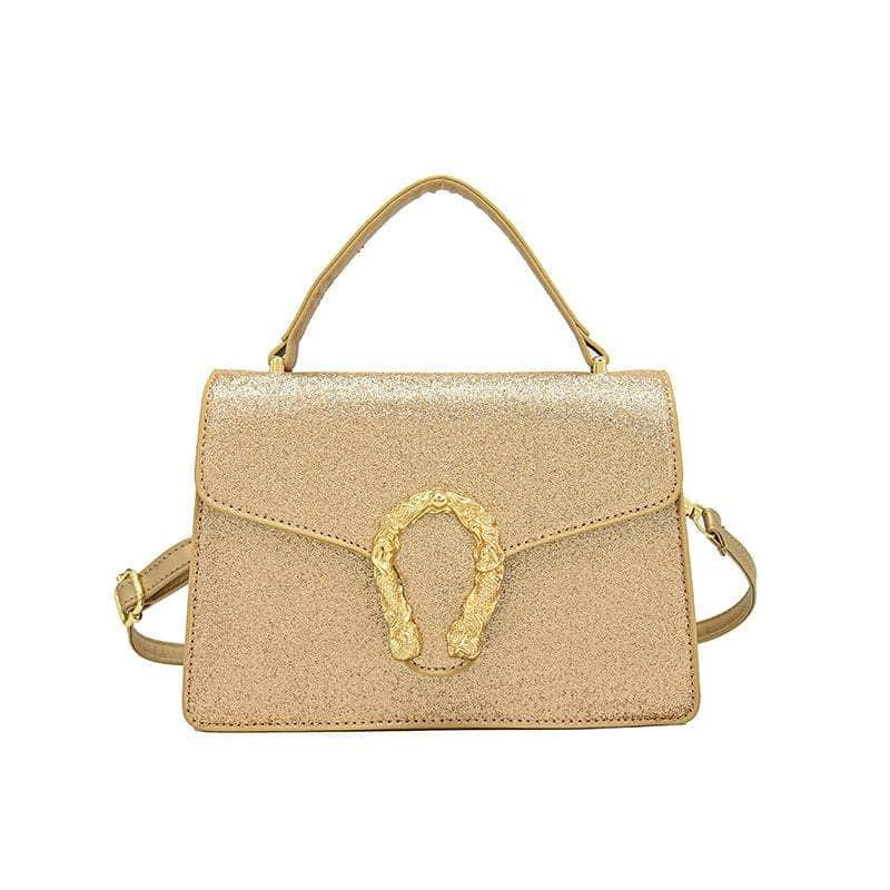 Elegant Crossbody Women's Handbag Gold