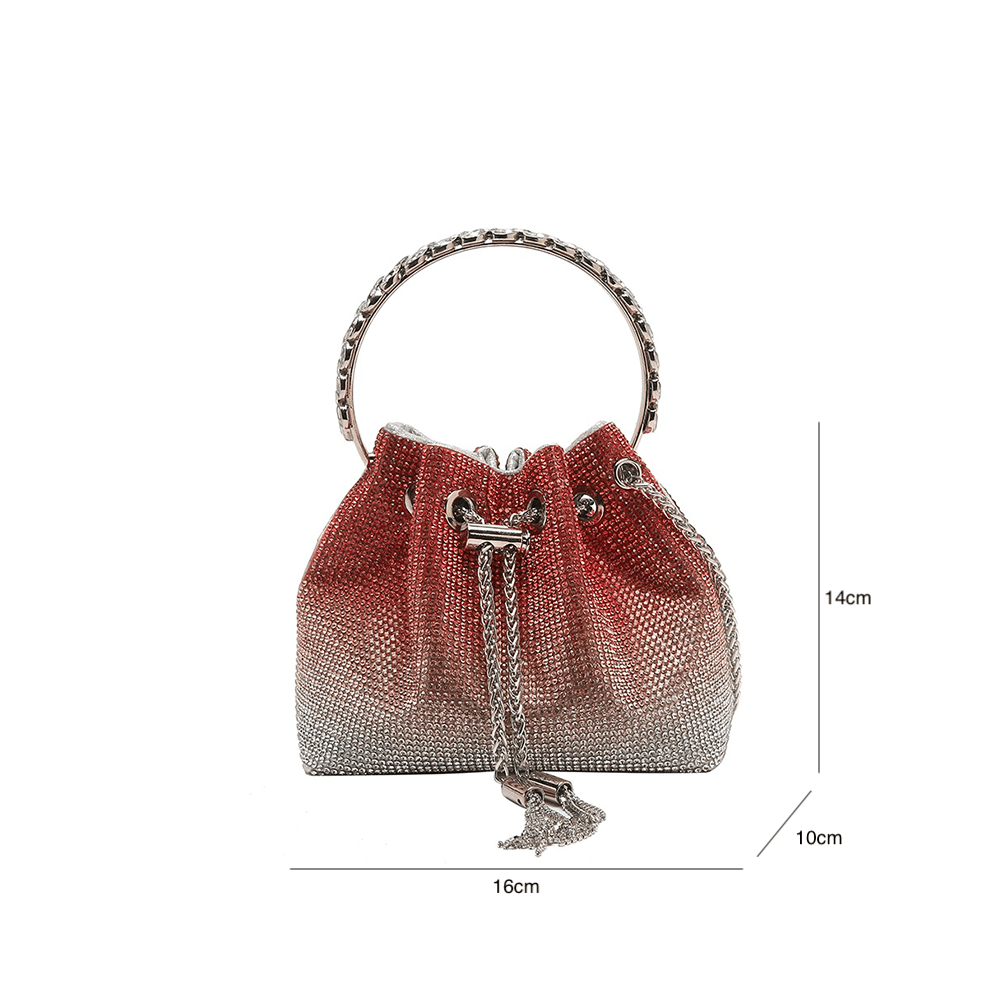 Elegant Crystal Rhinestone Drawstring Bag