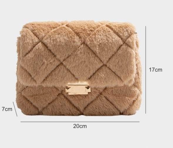 Elegant Faux Fur Soft Crossbody Purse