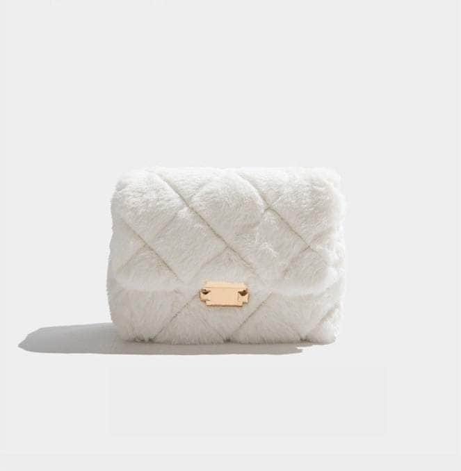 Elegant Faux Fur Soft Crossbody Purse