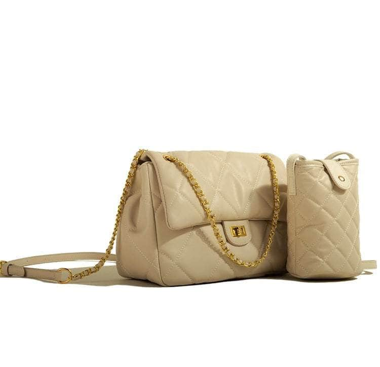 Elegant Flap Quilted Chain Shoulder Bag