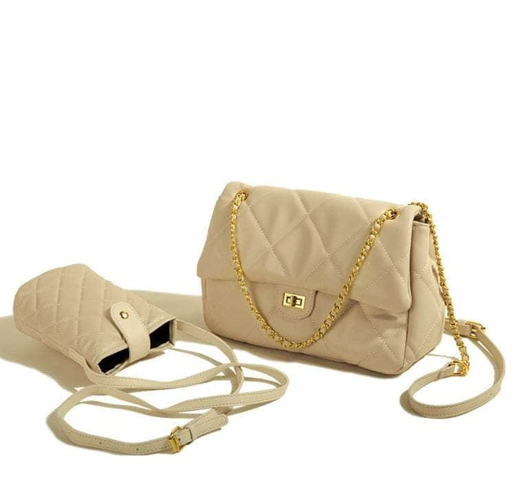 Elegant Flap Quilted Chain Shoulder Bag