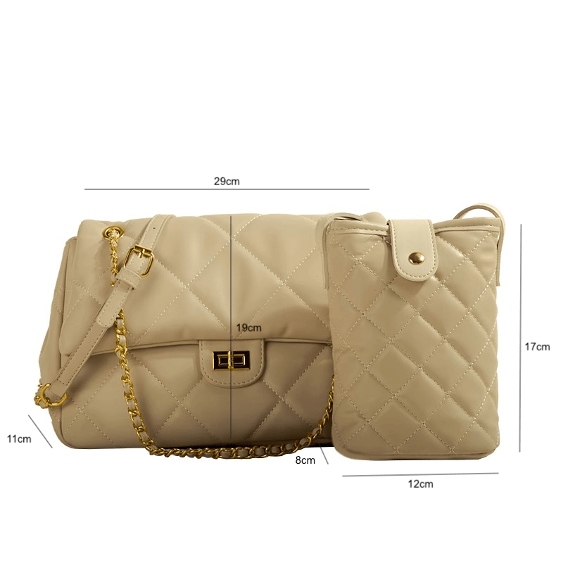 Elegant Flap Quilted Chain Shoulder Bag