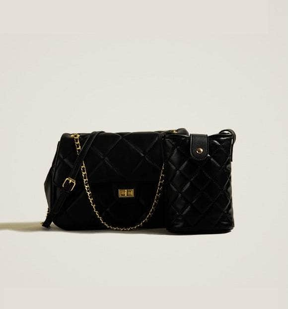 Elegant Flap Quilted Chain Shoulder Bag