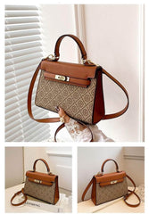 Elegant Houndstooth Shoulder Handbag