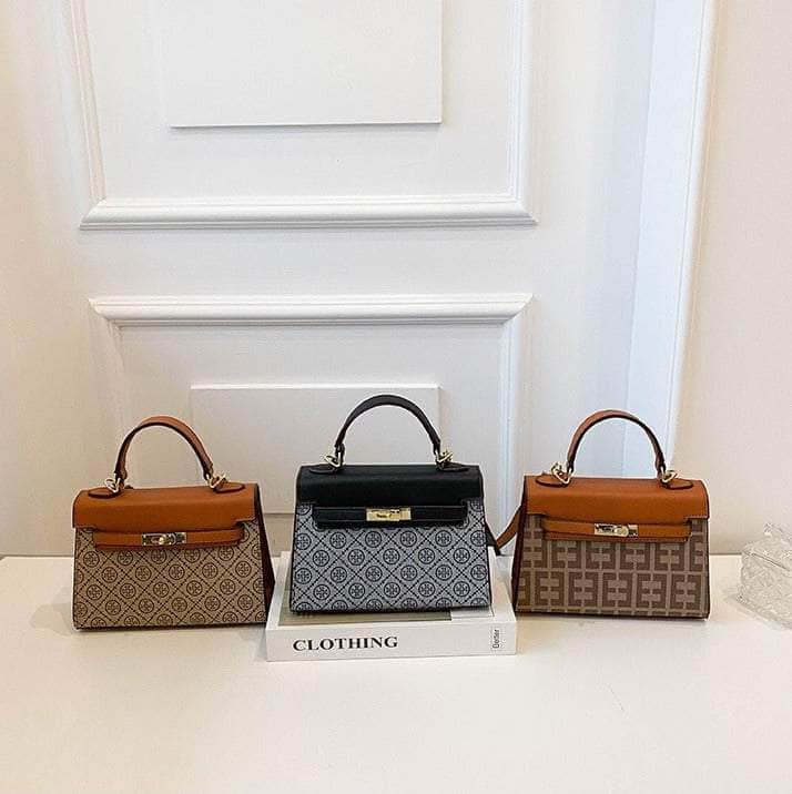 Elegant Houndstooth Shoulder Handbag