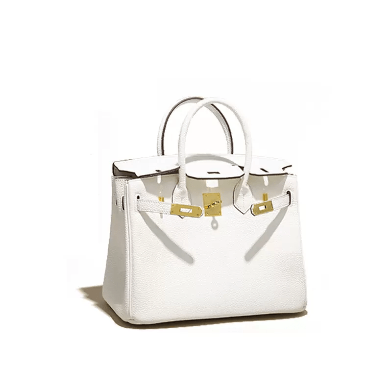 Elegant Ladies' Leather Handbag White / Large