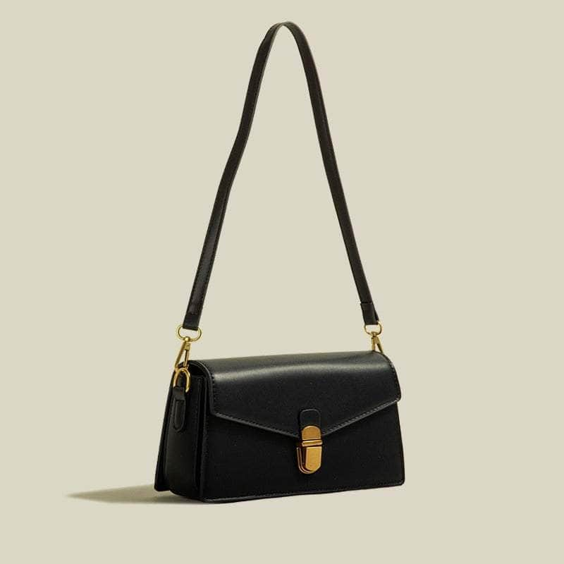 Elegant Ladies' Leather Sling Bag Black