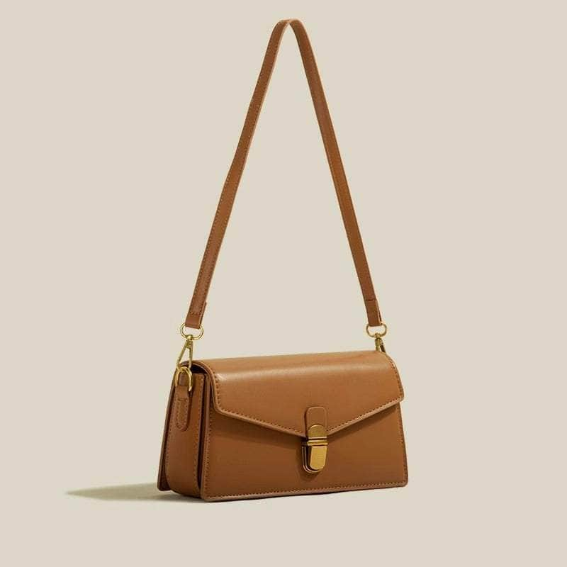 Elegant Ladies' Leather Sling Bag Brown