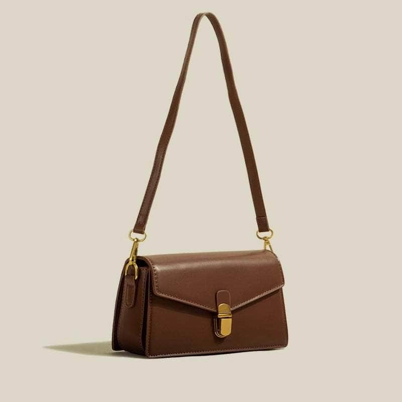 Elegant Ladies' Leather Sling Bag Coffee