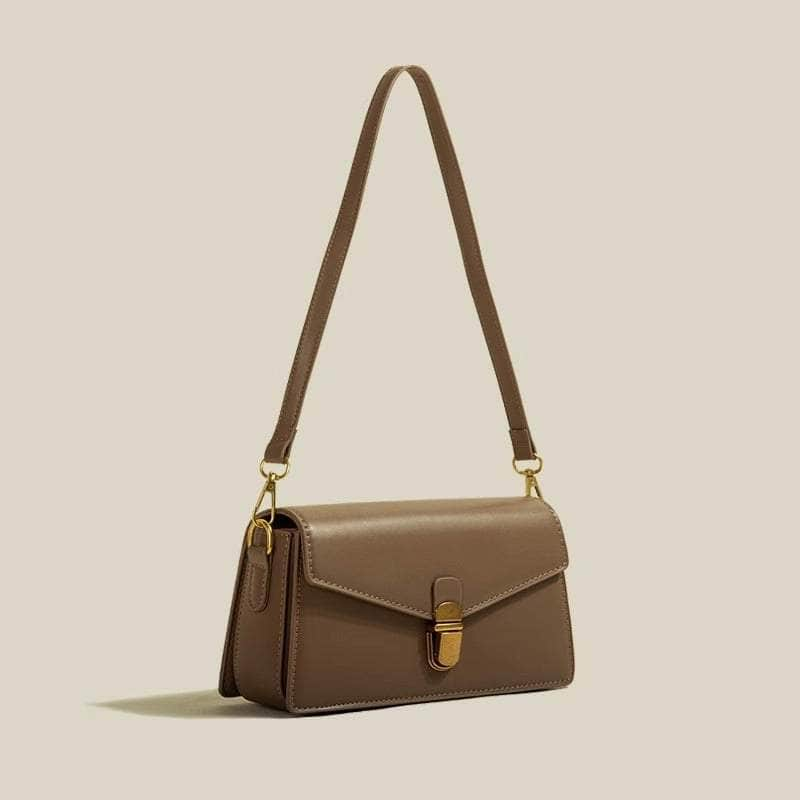 Elegant Ladies' Leather Sling Bag Taupe