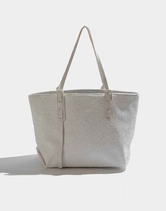 Elegant Ladies' Tote Shoulder Bag White