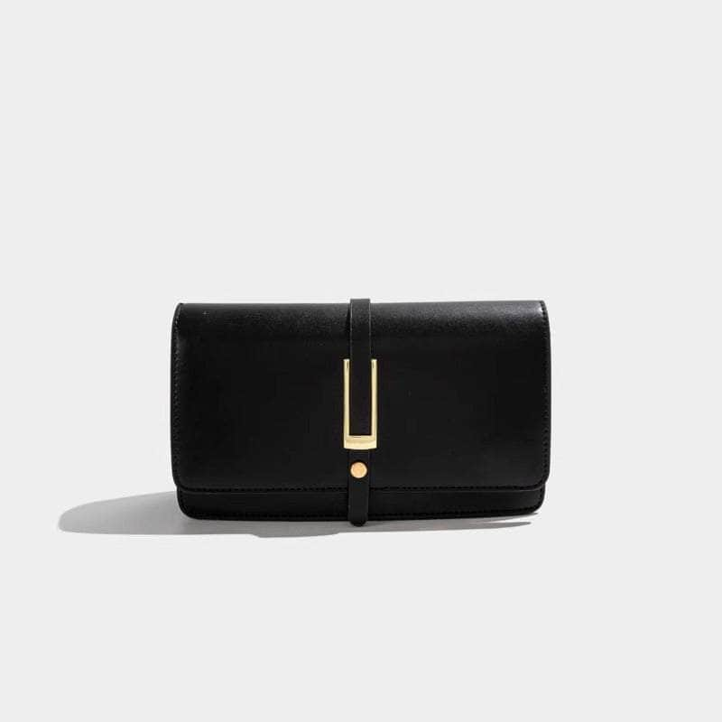 Elegant Leather Purse Black