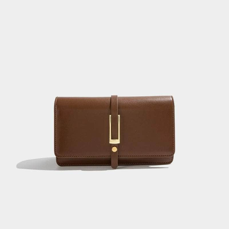 Elegant Leather Purse Brown