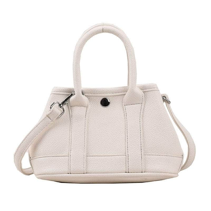 Elegant Litchi Grain Tote Crossbody Bag