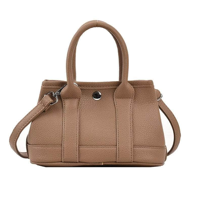 Elegant Litchi Grain Tote Crossbody Bag