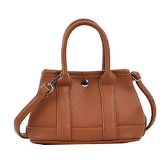 Elegant Litchi Grain Tote Crossbody Bag