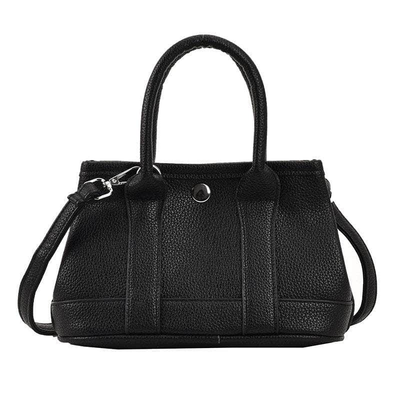 Elegant Litchi Grain Tote Crossbody Bag