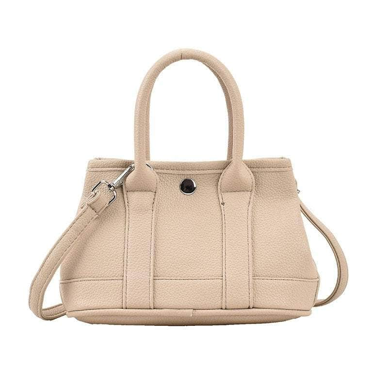 Elegant Litchi Grain Tote Crossbody Bag