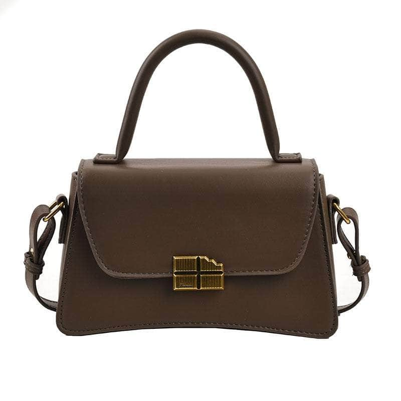 Elegant Microfiber Leather Handbag Taupe